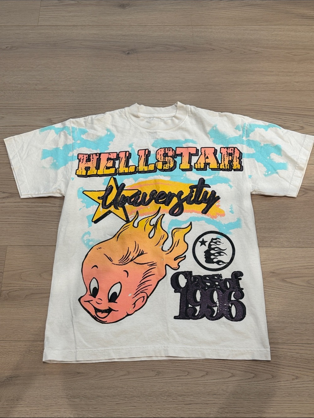 Hellstar White Tie-Dye Graphic Tee